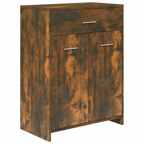 vidaXL raamatukapp, suitsutatud tamm, 60x33x80 cm, tehispuit