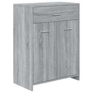 vidaXL raamatukapp, hall Sonoma tamm, 60 x 33 x 80 cm, tehispuit