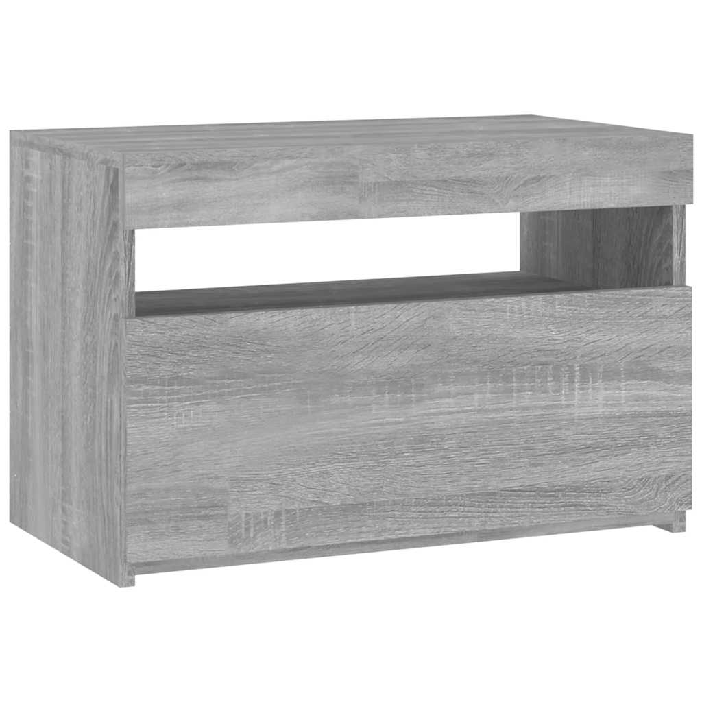 vidaXL TV skříňka s LED osvětlením šedá sonoma 60 x 35 x 40 cm