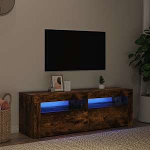 TV skříňka s LED osvětlením kouřový dub 120 x 35 x 40 cm - obrázek 3