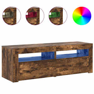 TV skříňka s LED osvětlením kouřový dub 120 x 35 x 40 cm - obrázek 12