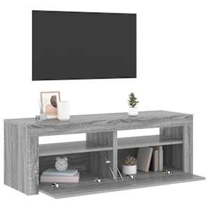 TV skříňka s LED osvětlením šedá sonoma 120 x 35 x 40 cm - obrázek 3