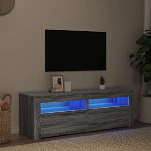 TV skříňka s LED osvětlením šedá sonoma 120 x 35 x 40 cm - obrázek 4