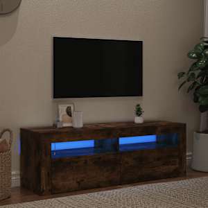TV skříňka s LED osvětlením kouřový dub 120 x 35 x 40 cm - obrázek 4