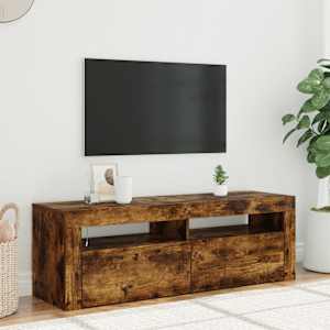 TV skříňka s LED osvětlením kouřový dub 120 x 35 x 40 cm - obrázek 1