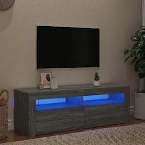TV skříňka s LED osvětlením šedá sonoma 120 x 35 x 40 cm - obrázek 3