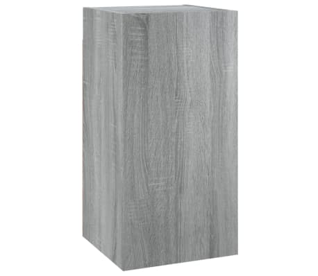 vidaXL Televizoriaus spintelės, 2vnt., pilkos, 30,5x30x60cm, mediena