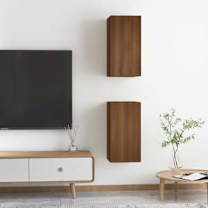 vidaXL TV-benker 2 stk brun eik 30,5x30x60 cm konstruert tre