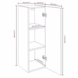 TV skříňka kouřový dub 30,5 x 30 x 90 cm kompozitní dřevo - obrázek 9