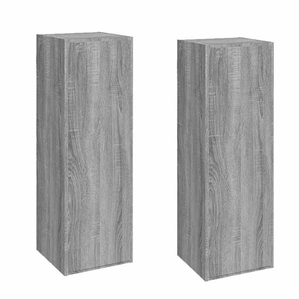 vidaXL telerialus, hall Sonoma, 30,5x30x90 cm, tehispuit