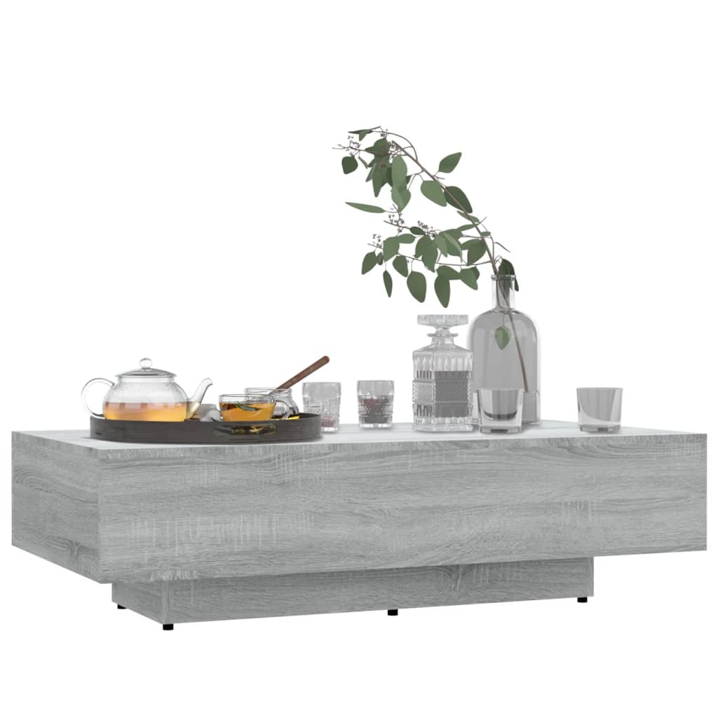 vidaXL Table basse Sonoma gris 115x60x31 cm Bois d'ingénierie