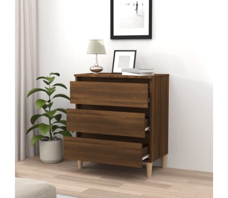 vidaXL sk&aelig;nk 60x35x69 cm konstrueret tr&aelig; brun egetr&aelig;sfarve