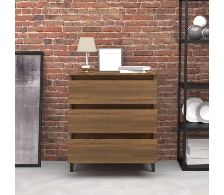 vidaXL Buffet Ch&ecirc;ne marron 60x35x69 cm Bois d'ing&eacute;nierie