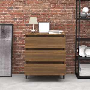 vidaXL Buffet Ch&ecirc;ne marron 60x35x69 cm Bois d'ing&eacute;nierie