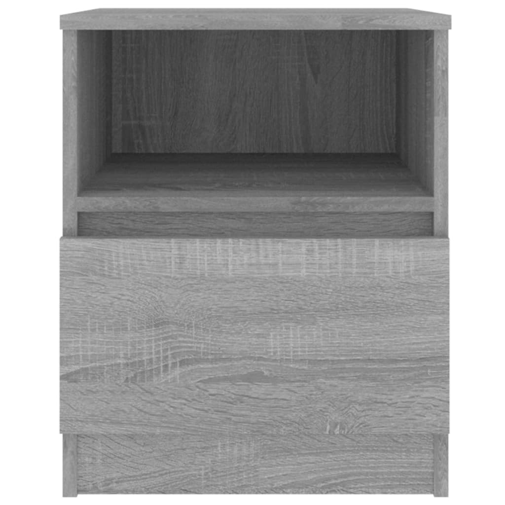 vidaXL Nachtkastje 40x40x50 cm bewerkt hout grijs sonoma eikenkleurig