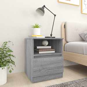 Nočna omarica siva sonoma 40x40x50 cm inženirski les