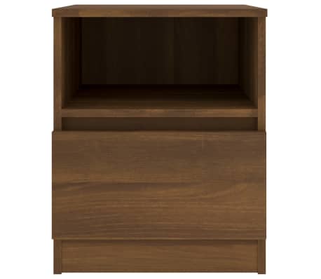 vidaXL Naktinė spintelė, ruda ąžuolo, 40x40x50cm, apdirbta mediena