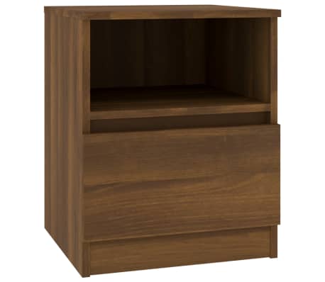 vidaXL Naktinės spintelės, 2vnt., rudos ąžuolo, 40x40x50cm, mediena