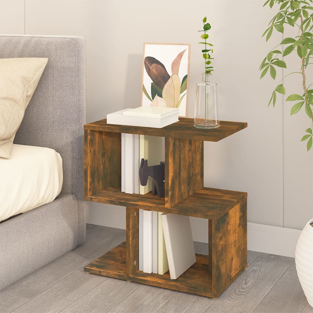 vidaXL Nachtkastje 50x30x51,5 cm bewerkt hout gerookt eikenkleurig afbeelding