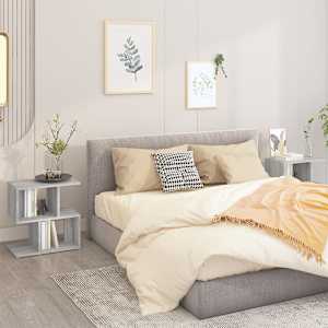 Nočna omarica 2 kosa siva sonoma 50x30x51,5 cm konstruiran les