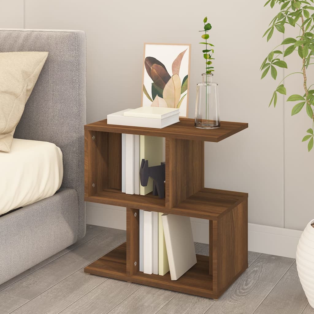 

vidaXL Nachtkastje 50x30x51,5 cm bewerkt hout bruineikenkleurig