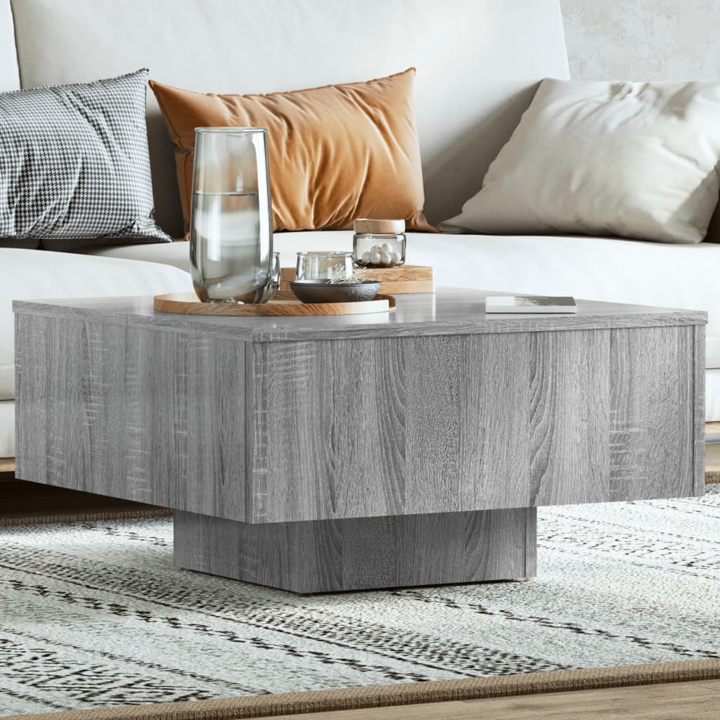 vidaXL sofabord 60x60x31,5 cm konstrueret træ grå sonoma-eg