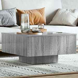 Klubska mizica siva sonoma 60x60x31,5 cm konstruiran les