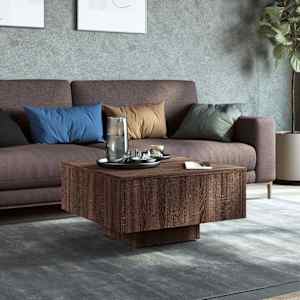 vidaXL Salongbord brun eik 60x60x31,5 cm konstruert tre