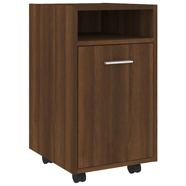 vidaXL kummut ratastega, pruun tamm, 33 x 38 x 60 cm, tehispuit