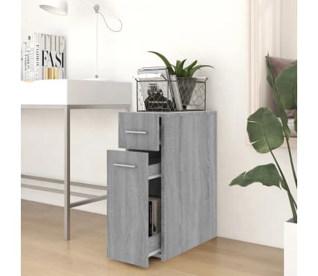 vidaXL Apothecary Cabinet Grey Sonoma 20x45.5x60 cm Engineered Wood