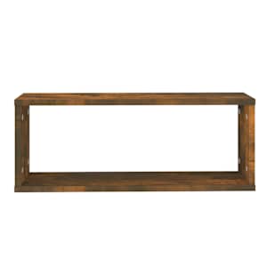 Nástěnné obdélníkové police 2 ks kouřový dub 60 x 15 x 23 cm - obrázek 4