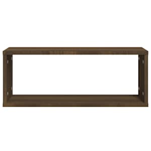 Nástěnné obdélníkové police 2 ks hnědý dub 60x15x23 cm kompozit - obrázek 4