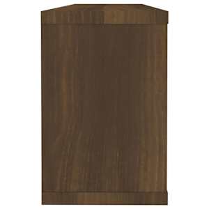 Nástěnné obdélníkové police 2 ks hnědý dub 60x15x23 cm kompozit - obrázek 5