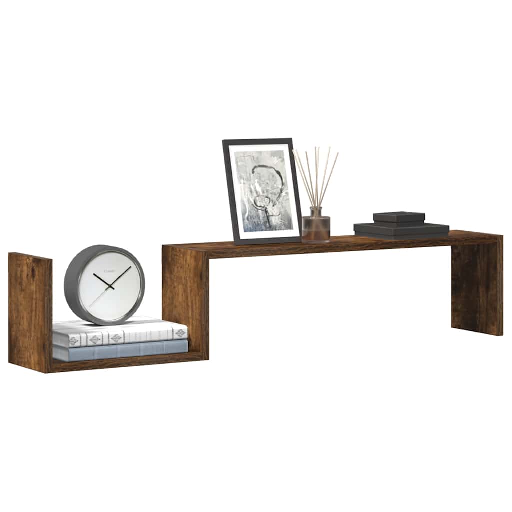 Thumbnail - vidaXL Wandregale 2 Stk. Räuchereiche 100x15x20 cm Holzwerkstoff