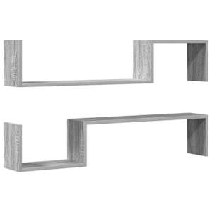 vidaXL seinariiulid 2 tk, hall Sonoma tamm, 100 x 15 x 20 cm