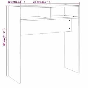 Konzolový stolek kouřový dub 78 x 30 x 80 cm kompozitní dřevo - obrázek 8