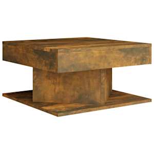 Konferenční stolek kouřový dub 57 x 57 x 30 cm kompozitní dřevo - obrázek 2