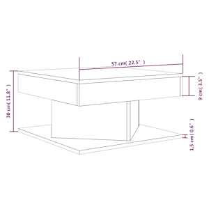 Konferenční stolek kouřový dub 57 x 57 x 30 cm kompozitní dřevo - obrázek 5