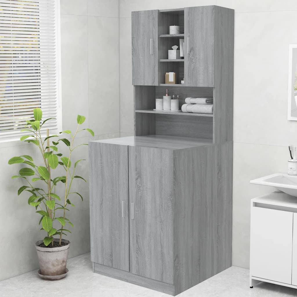 vidaXL Szafka na pralk, szary db sonoma, 70,5x25,5x90 cm