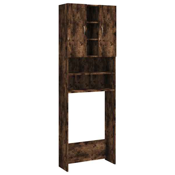 vidaXL pesumasinakapp, suitsutatud tamm, 64 x 25,5 x 190 cm