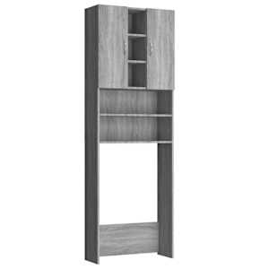 vidaXL pesumasinakapp, hall Sonoma, 64 x 25,5 x 190 cm