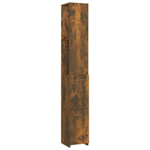vidaXL vannitoakapp, suitsutatud tamm, 25x26,5x170 cm, tehispuit