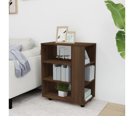 vidaXL Kaappi py&ouml;rill&auml; ruskea tammi 60x35x75 cm tekninen puu