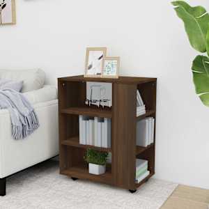 vidaXL Kaappi py&ouml;rill&auml; ruskea tammi 60x35x75 cm tekninen puu