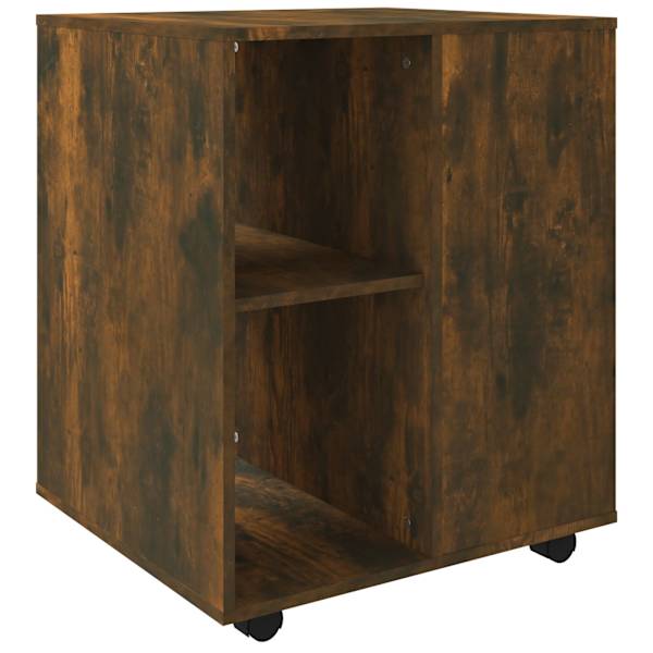 vidaXL ratastel kapp, suitsutatud tamm, 60 x 53 x 72 cm, tehispuit