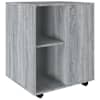 vidaXL ratastel kapp, hall Sonoma tamm, 60 x 53 x 72 cm, tehispuit