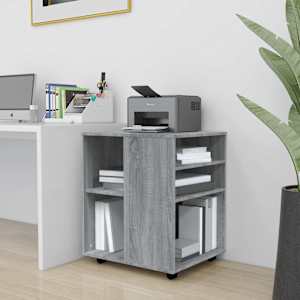 Omarica na kolesih siva sonoma 60x53x72 cm konstruiran les