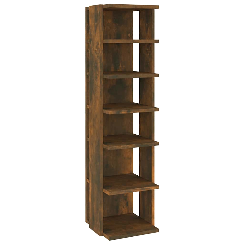 vidaXL Botník kouřový dub 27,5x27x102 cm kompozitní dřevo