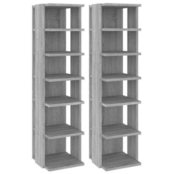 vidaXL kingariiulid 2 tk, hall Sonoma tamm, 27,5x27x102 cm, tehispuit