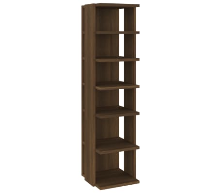 vidaXL Lentynos batams, 2vnt., rudos ąžuolo, 27,5x27x102 cm, mediena